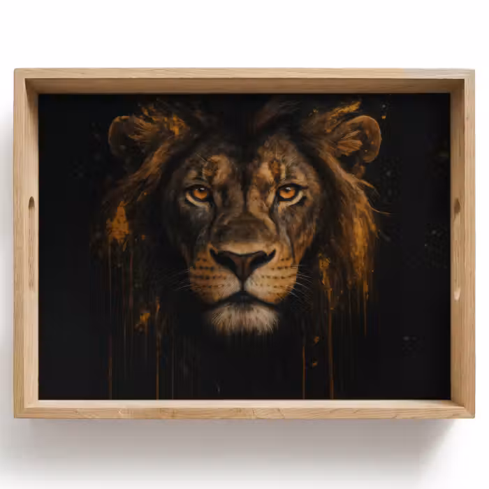 Tray - Lion - Gold - Drops