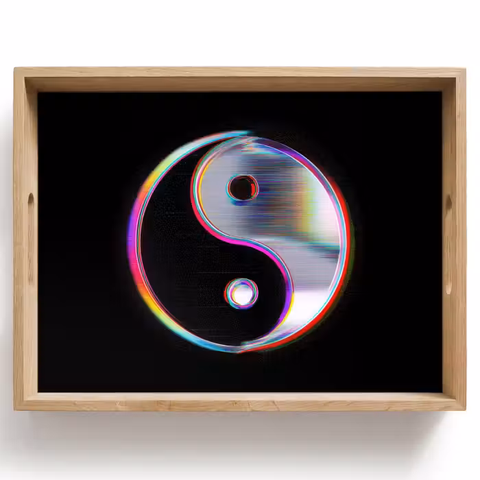 Tray - Yin-Yang - Circle - Rainbow