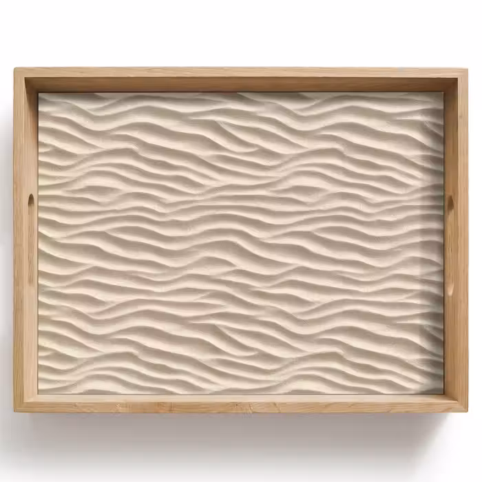 Tray - Sand - Waves - Beige