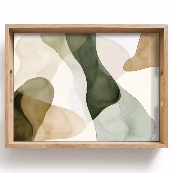 Tray - Japandi - Abstract - Green