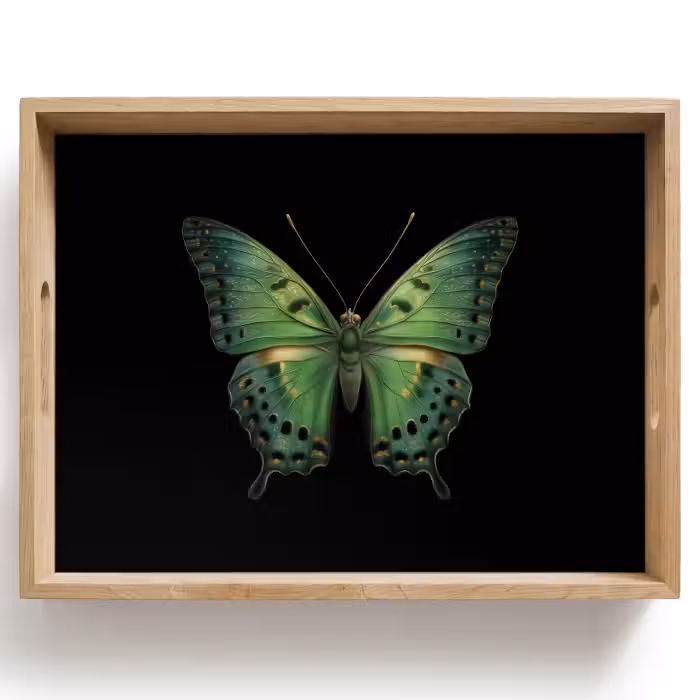 Tray - Butterfly - Green - Depth