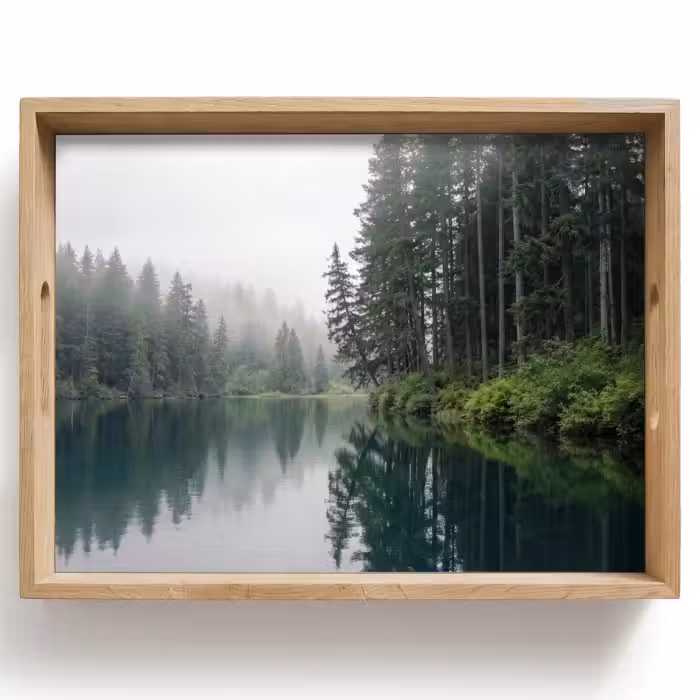 Tray - Mountains - Lake - Forest