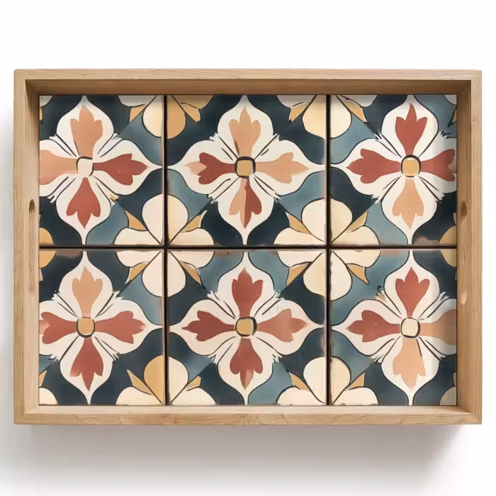 Tray - Decoration - Tiles - Spanish - Vintage