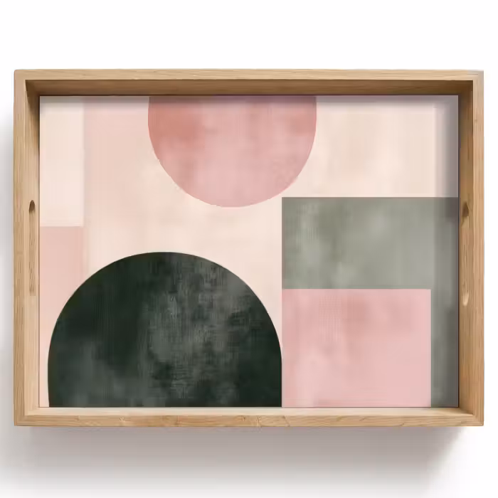 Tray - Shapes - Abstract - Circle - Black