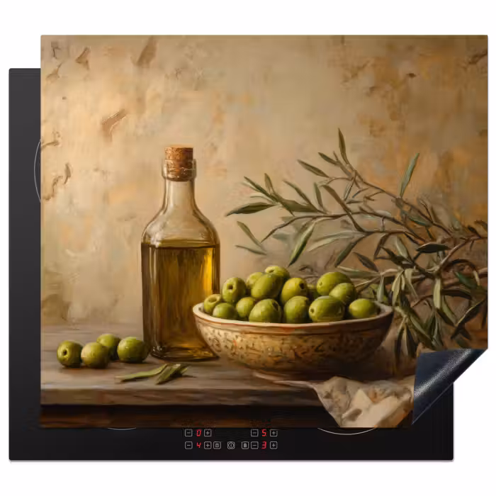 Induction hob protector - Olives - Still Life - Vintage