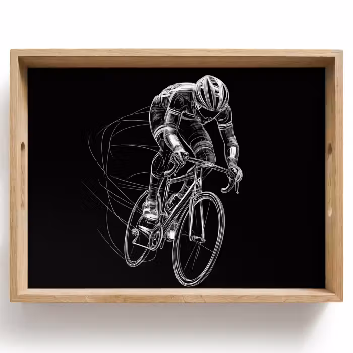 Tray - Line drawing - White - Cycling - Speed