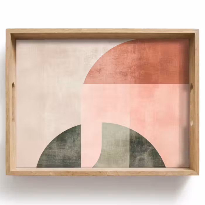 Tray - Circle - Abstract - Pink